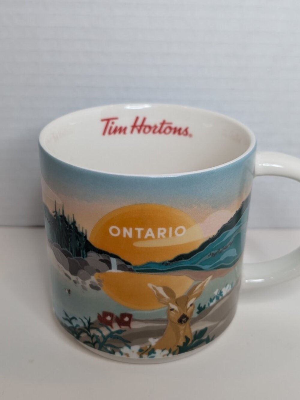 Tim Hortons Ontario Travel Mug 16oz Ceramic Mug Ontario Logo Travel Edition 2025